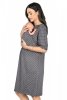 MijaCulture - Labour nightdress 4128 M96 grey/hearts